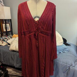 Torrid Lace-up Babydoll style dress